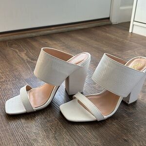 New York & Company White 3 in Heels